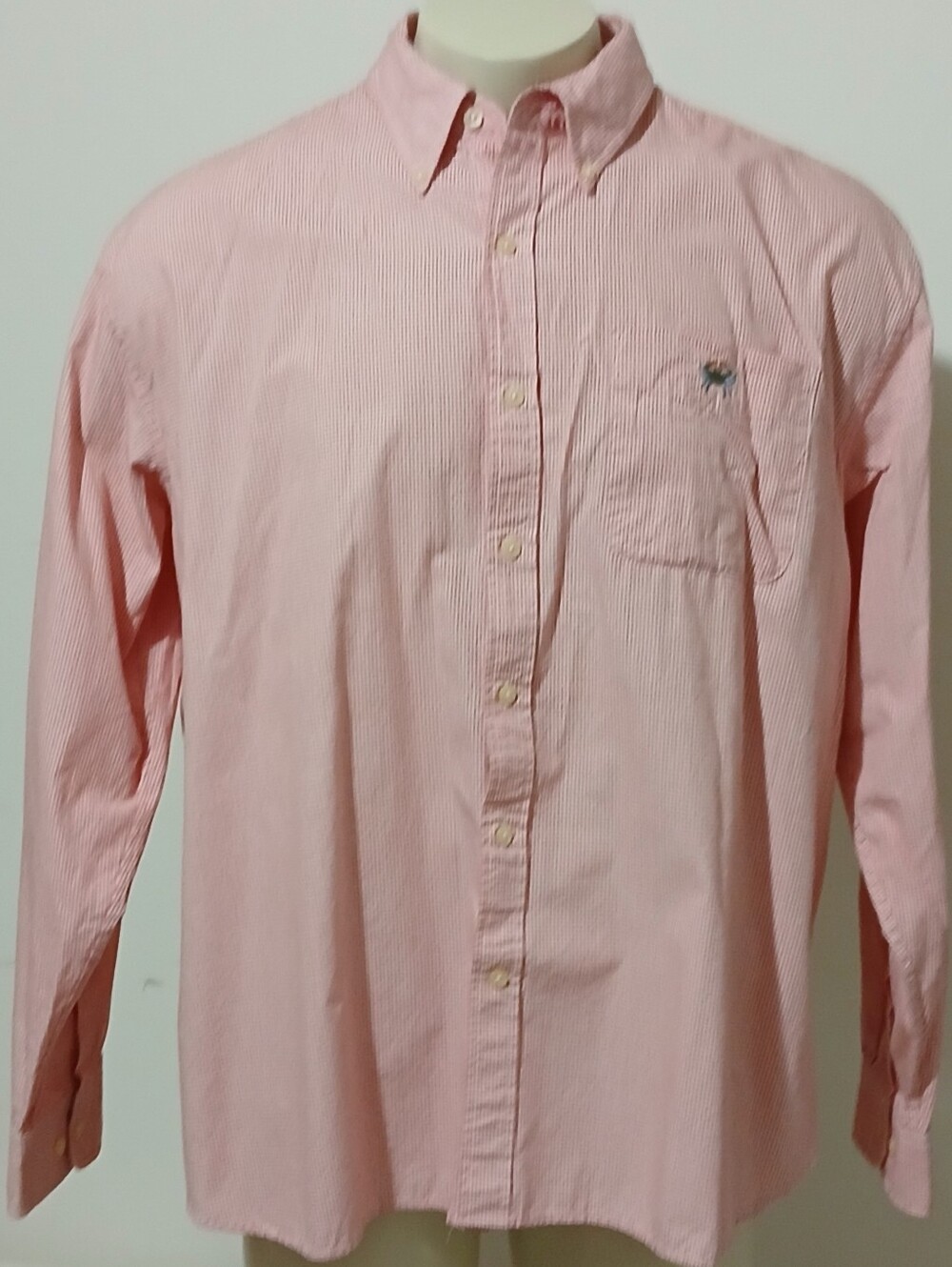 Eagle Dry Goods Mens Nautical Crab Red/White Check Long Sleeve Shirt Size XL